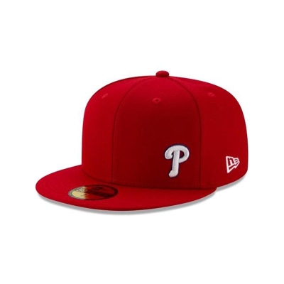 Red Philadelphia Phillies Hat - New Era MLB Flawless 59FIFTY Fitted Caps USA4398260